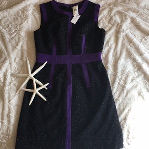MILLY NWT PURPLE GEOMETRIC SHEATH COCKTAIL DRESS